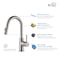 Kibi Circular Single Handle Pull Down Kitchen & Bar Sink Faucet KKF2011BN - alternate 10
